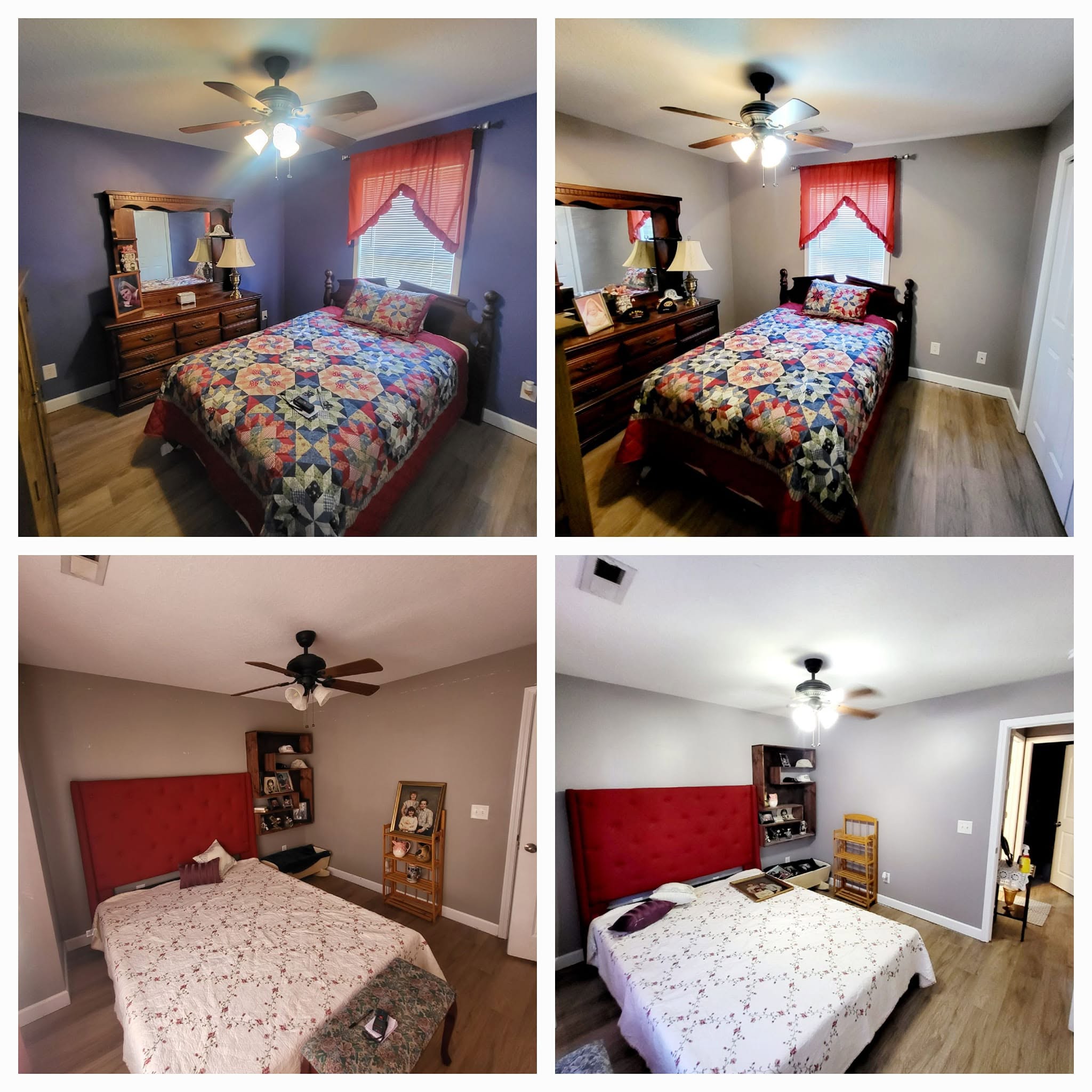 Before and after painting project